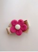 Pastoral Style Solid Color Flower Bow Cute Classic Lolita Kids Hair Clip