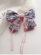 Retro Rural Style Floral Corduroy Ribbon Cute Classic Lolita Kids Hair Clip