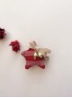 Striped Red Pentagram Bowknot Bell Decoration Christmas Classic Lolita Kids Hair Clips