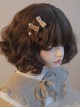Velvet Bow Brown Autumn Winter Heart Decoration Handmade Classic Lolita Hair Clip