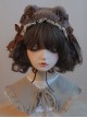 Brown Bow-Knot Frenulum Lace Cute Plush Sweet Lolita Headband