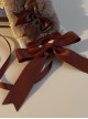 Brown Bow-Knot Frenulum Lace Cute Plush Sweet Lolita Headband