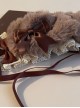 Brown Bow-Knot Frenulum Lace Cute Plush Sweet Lolita Headband