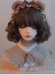 Polka Dot Bow-Knot Plush Bear Ears Satin Ribbon Sweet Lolita Headband