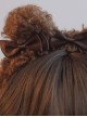 Dark Brown Imitation Lamb Velvet Bow-Knot Decorated Sweet Lolita Headband