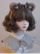 Heart Shaped Snack Chocolate Decorate Brown Corduroy Bow Plush Bear Ears Sweet Lolita Headband