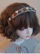 Elegant Brown Plush Bow-Knot Heart Decoration Eldest Miss Sweet Lolita Headband