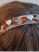 Elegant Brown Plush Bow-Knot Heart Decoration Eldest Miss Sweet Lolita Headband