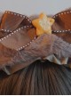 Star Biscuit Plush Little Bear Satin Ribbon Bow-Knot Sweet Lolita Headband