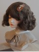 Pure Color Plush PU Love Horn Button Daily Sweet Lolita Hair Clip