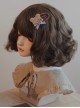 Plush Little Bear Plaid Bowknot Handmade Yarn Autumn Winter Sweet Lolita Hair Clip