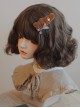 Plaid Bow-Knot Embroidered Little Bear Cute Bear Claw Sweet Lolita Hair Clip