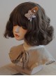 Plaid Bow-Knot Embroidered Little Bear Cute Bear Claw Sweet Lolita Hair Clip