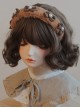 Handmade Plush Brown Yarn Bow-Knot Autumn Winter Sweet Lolita Headband