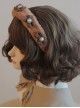Handmade Plush Brown Yarn Bow-Knot Autumn Winter Sweet Lolita Headband