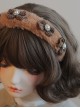 Handmade Plush Brown Yarn Bow-Knot Autumn Winter Sweet Lolita Headband