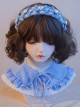 Blue Plaid Heart Bow-Knot Decoration Sweet Lolita Headband