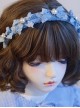 Flower Pearl Decoration Bow-Knot Blue Sweet Lolita Headband