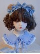 Plush Little Bear Ears Blue Handmade Bow-Knot Sweet Lolita Headband