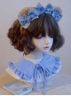 Plush Little Bear Ears Blue Handmade Bow-Knot Sweet Lolita Headband