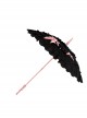 Solid Color Handmade Classical Elegant Jacquard Bow Embroidery Lace Is Not Rainproof Classic Lolita Long Handle Umbrella
