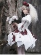 Romeo Series Lacing Stand Collar Chest Hollow Irregular Hem Bloody Gothic Lolita Mid-Sleeved Dress