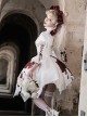 Romeo Series Lacing Stand Collar Chest Hollow Irregular Hem Bloody Gothic Lolita Mid-Sleeved Dress