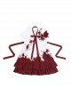 Romeo Series Doll Collar Puff Sleeve Bloody Gothic Lolita Short-Sleeved Dress