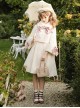 White Retro Elegant Eldest Miss Detachable Fur Collar Bow Fake Two Piece Classic Lolita Coat