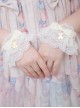 White Lace Bow-Knot Little Bear Pendant Classic Lolita Wristband