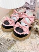 Bear Coco Series Japanese Cute Cross Color Matching Bow-Knot Sweet Lolita Shoes