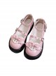 Devil'S Sweetheart Series Sweet Cool Love Bat Wings Bow Knot Round Toe Cute Punk Lolita Shoes