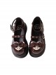 Devil'S Sweetheart Series Sweet Cool Love Bat Wings Bow Knot Round Toe Cute Punk Lolita Shoes