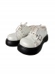 Judgment Sweetheart Series Round Toe Platform Cross Decorated Lace-Up Gothic Lolita Shoes