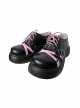 Judgment Sweetheart Series Round Toe Platform Cross Decorated Lace-Up Gothic Lolita Shoes