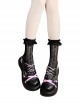 Judgment Sweetheart Series Round Toe Platform Cross Decorated Lace-Up Gothic Lolita Shoes