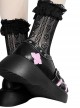 Judgment Sweetheart Series Round Toe Platform Cross Decorated Lace-Up Gothic Lolita Shoes