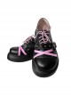 Judgment Sweetheart Series Round Toe Platform Cross Decorated Lace-Up Gothic Lolita Shoes