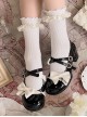 Milk Puffs Series Japanese Round Toe Mary Jane Chunky Heel Bow-Knot Sweet Lolita Shoes