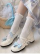 Milk Puffs Series Japanese Round Toe Mary Jane Chunky Heel Bow-Knot Sweet Lolita Shoes