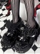 Earl Of Darkness Series Round Toe Thick Sole Sweet Cool Rivets Halloween Bat Wings Punk Lolita Shoes