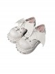 Earl Of Darkness Series Round Toe Thick Sole Sweet Cool Rivets Halloween Bat Wings Punk Lolita Shoes