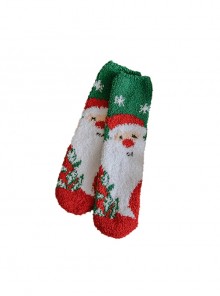 Elk Santa Claus Fox Winter Warm Coral Velvet Christmas Gift Classic Lolita Socks