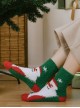 Elk Santa Claus Fox Winter Warm Coral Velvet Christmas Gift Classic Lolita Socks