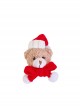 Red Scarf Santa Hat Plush Little Bear Gift Pin Brooch Hair Clip Dual-Purpose Classic Lolita Hair Clip