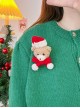 Red Scarf Santa Hat Plush Little Bear Gift Pin Brooch Hair Clip Dual-Purpose Classic Lolita Hair Clip