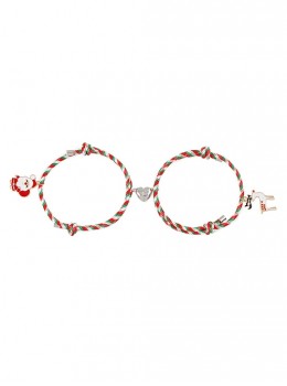 Elk Santa Claus Love Magnetic Attraction Christmas Gift Couple Bracelet