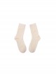 Solid Color Mid-Short Tube Rhombus Student Elastic Girl Pure Cotton Autumn Winter Classic Lolita Socks