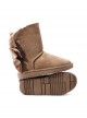 Solid Color Imitation Rabbit Fur Thickened Autumn Winter Short Tube Velvet Bow-Knot Snow Boots Classic Lolita Boots