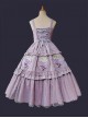 Grape Manor Collection Solid Color Jacquard Grape Embroidery Elegant Classic Lolita Sleeveless Dress